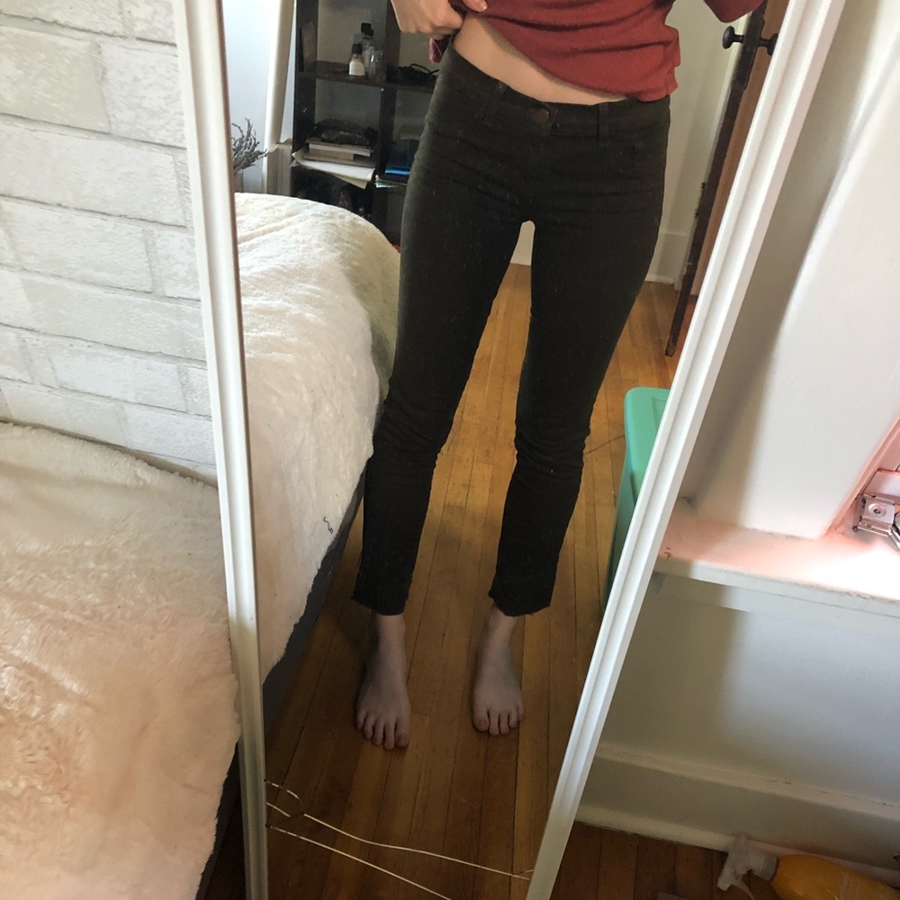 Low rise army green pants
